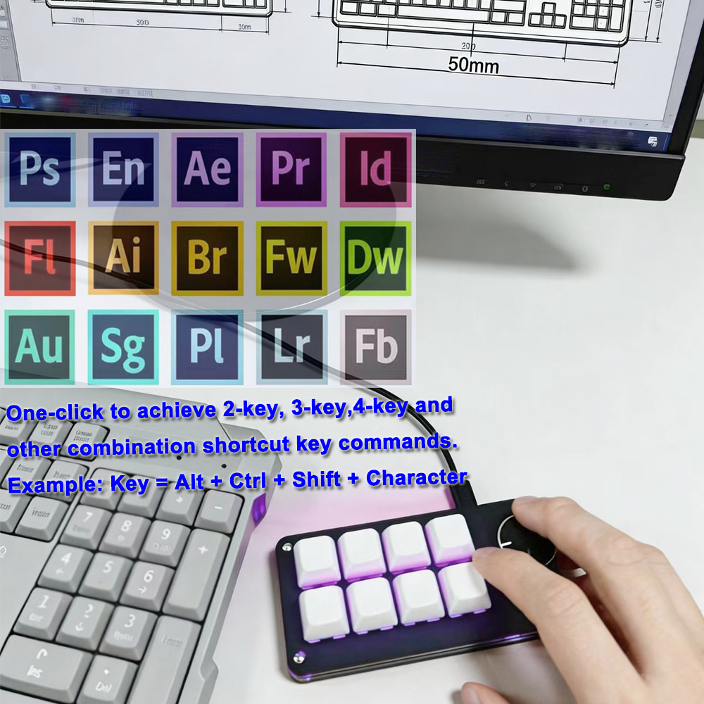 Mini Keyboard with Single Knob - مراجعة Gaming Keyboard Half وسعره