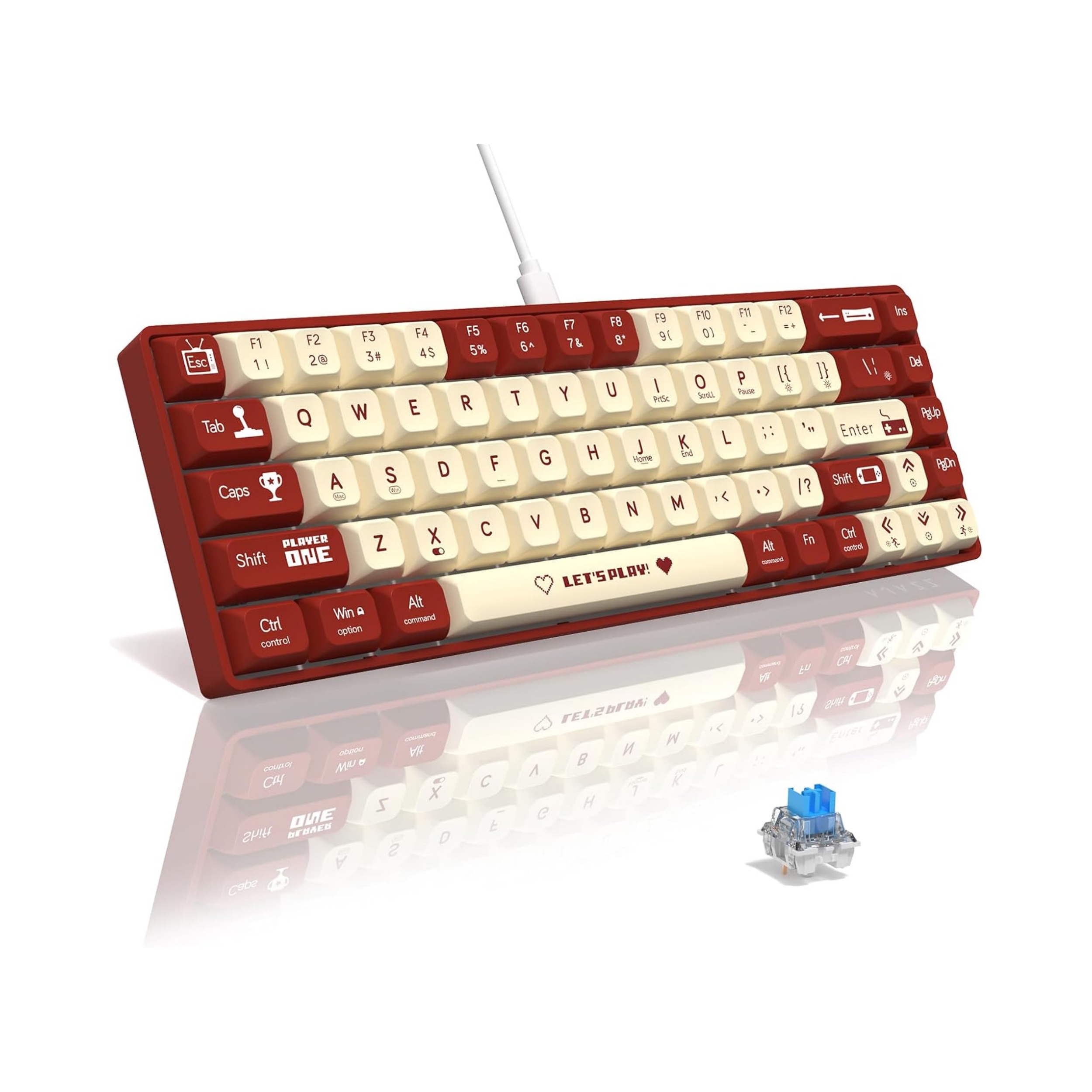 MAMBASNAKE x ATTACK SHARK AK68 - مراجعة Gaming Keyboard Half وسعره