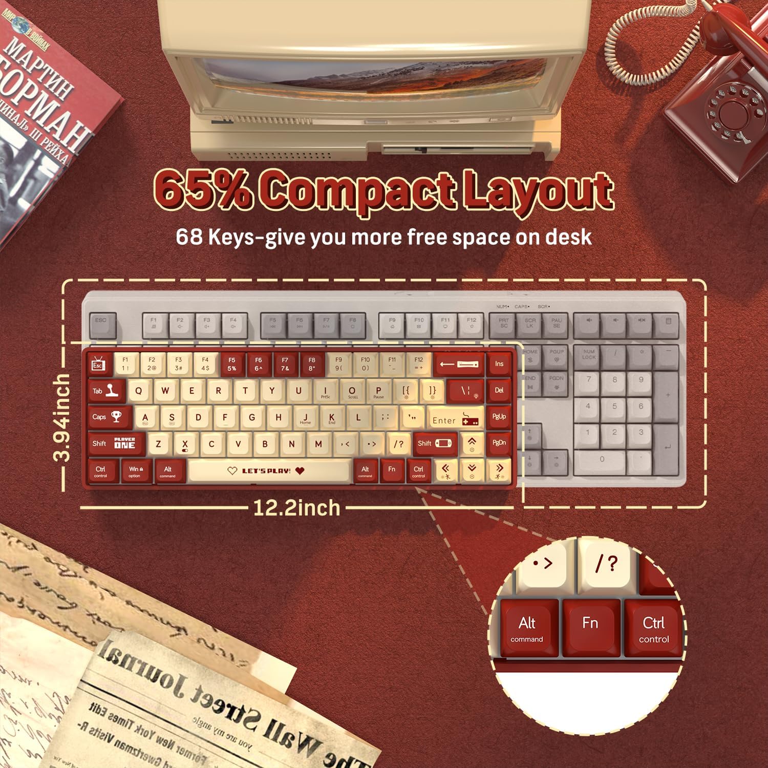 MAMBASNAKE x ATTACK SHARK AK68 - مراجعة Gaming Keyboard Half وسعره