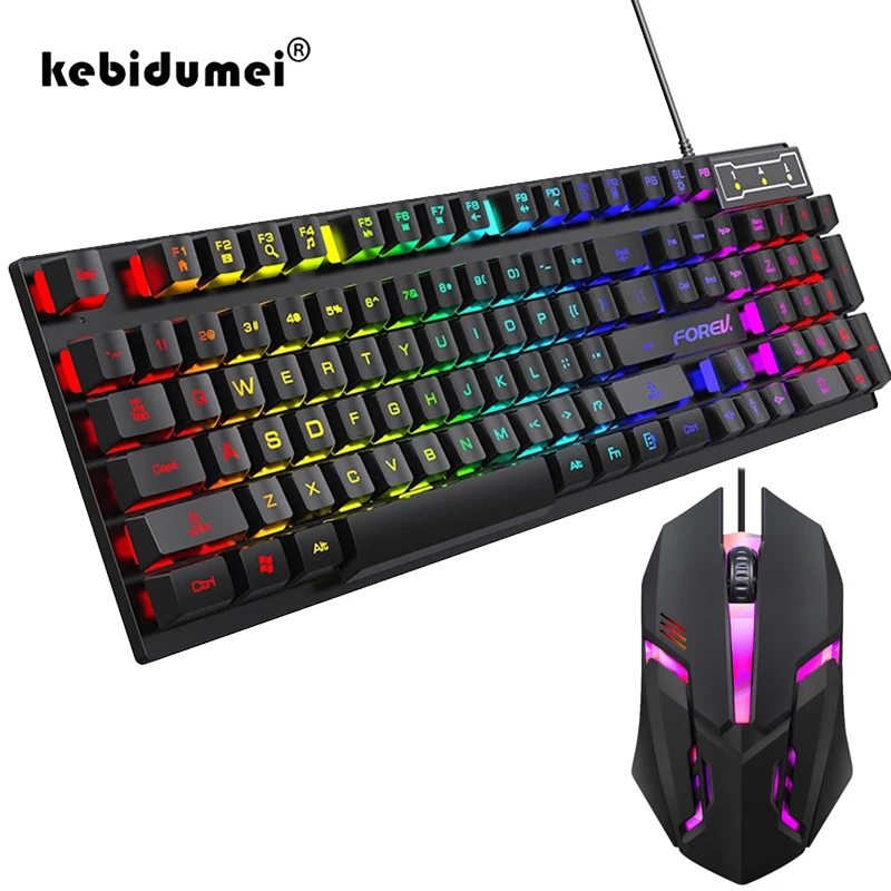 104 key Backlit Mechanical Key - مراجعة Keyboard Mouse Bundle Gaming وسعره