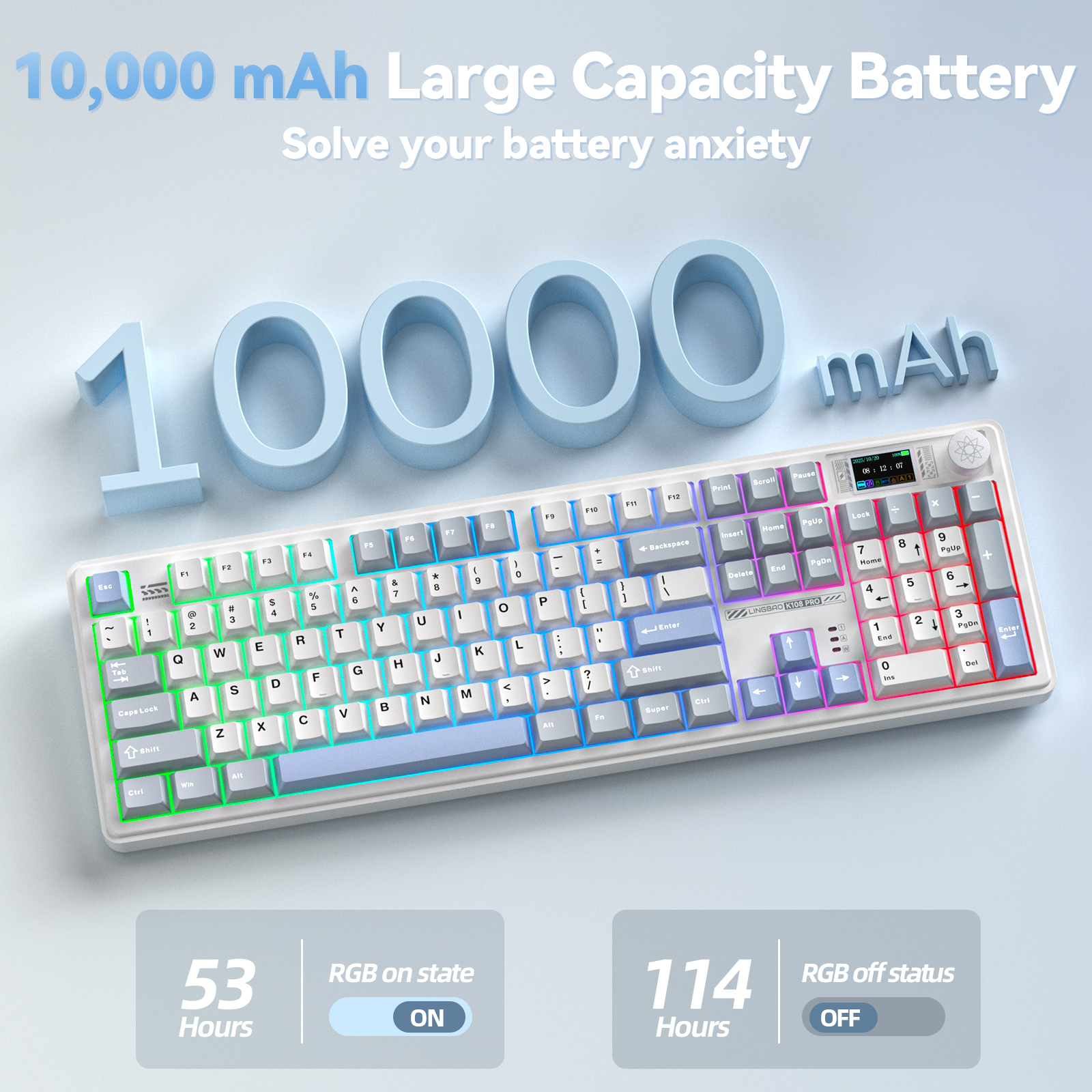 LINGBAO K108pro Mechanical Key - مراجعة Gaming Keyboard Hot Swappable وسعره