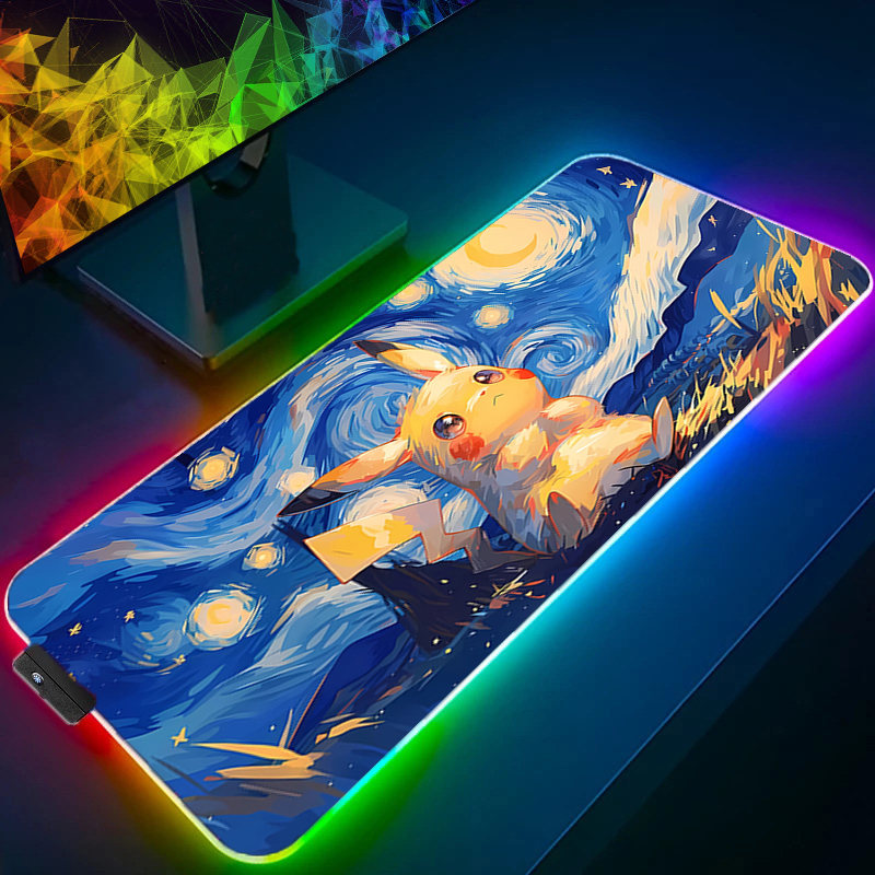 RGB Mouse Pad Pokemon Pikachu  - مراجعة Gaming Keyboard No Rgb وسعره