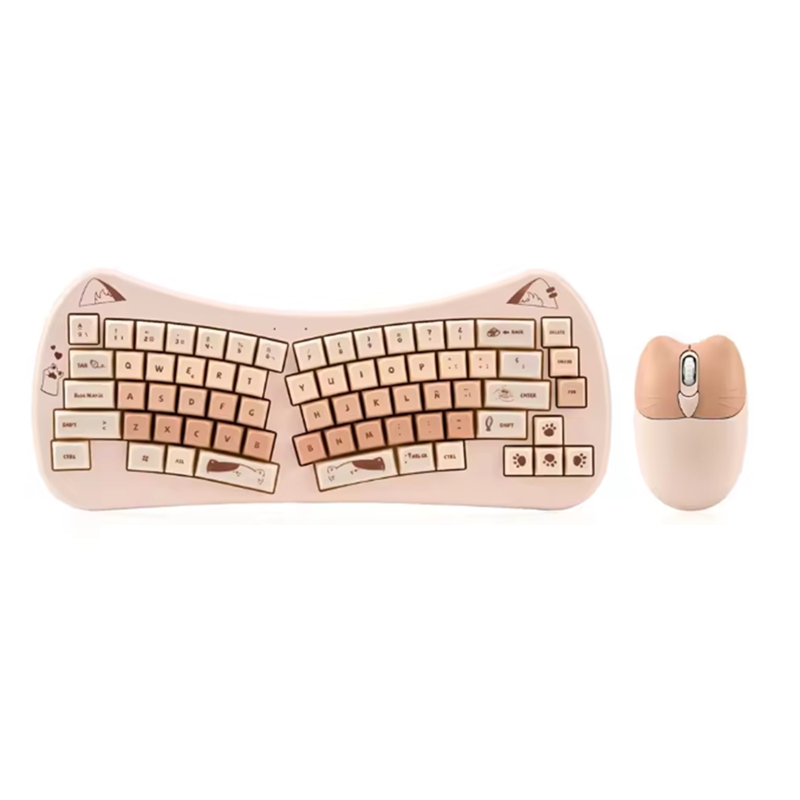 68 Key Cat Ear Mechanical Keyb - مراجعة Gaming Keyboard Mouse Wireless وسعره