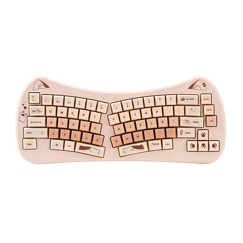 68 Key Cat Ear Mechanical Keyb - مراجعة Gaming Keyboard Mouse Wireless وسعره