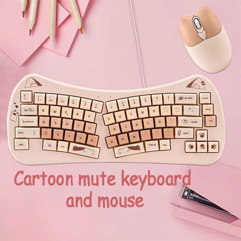 68 Key Cat Ear Mechanical Keyb - مراجعة Gaming Keyboard Mouse Wireless وسعره