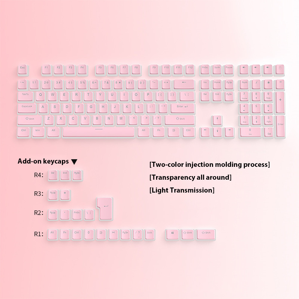 129 Keys Pudding Keycaps PBT D - مراجعة Gaming Keyboard No Rgb وسعره