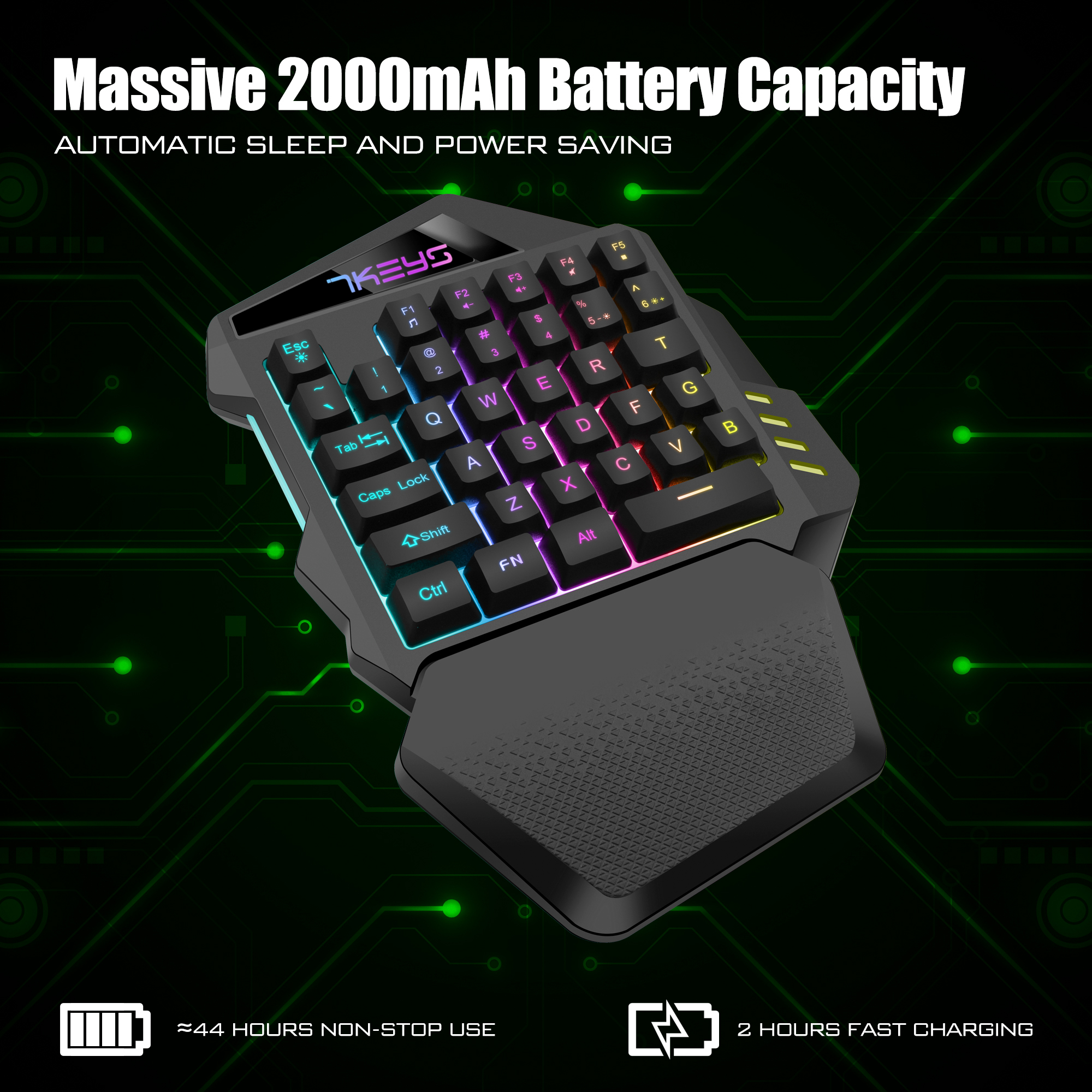 One-handed gaming keyboard 2.4 - مراجعة Gaming Keyboard Half وسعره