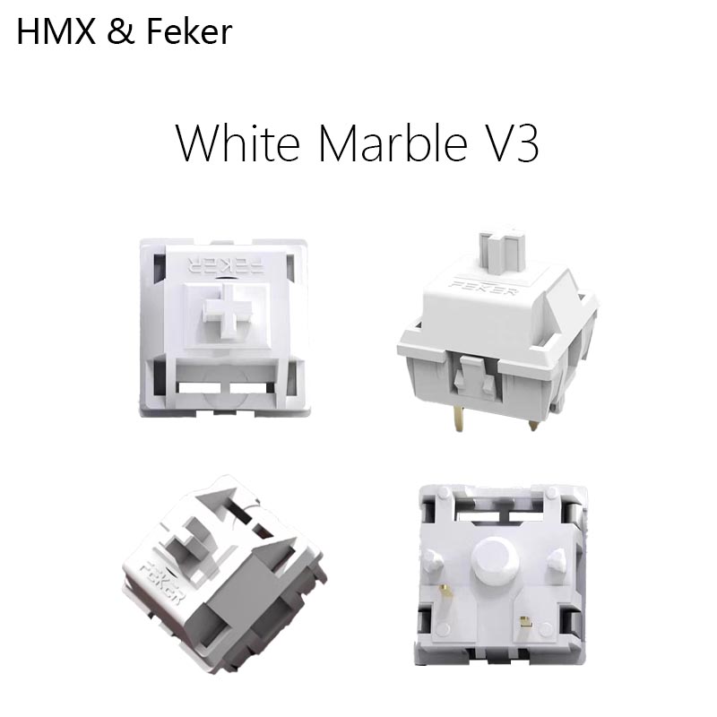HMX Feker White Marble V3 Hot  - مراجعة Gaming Keyboard Hot Swappable وسعره