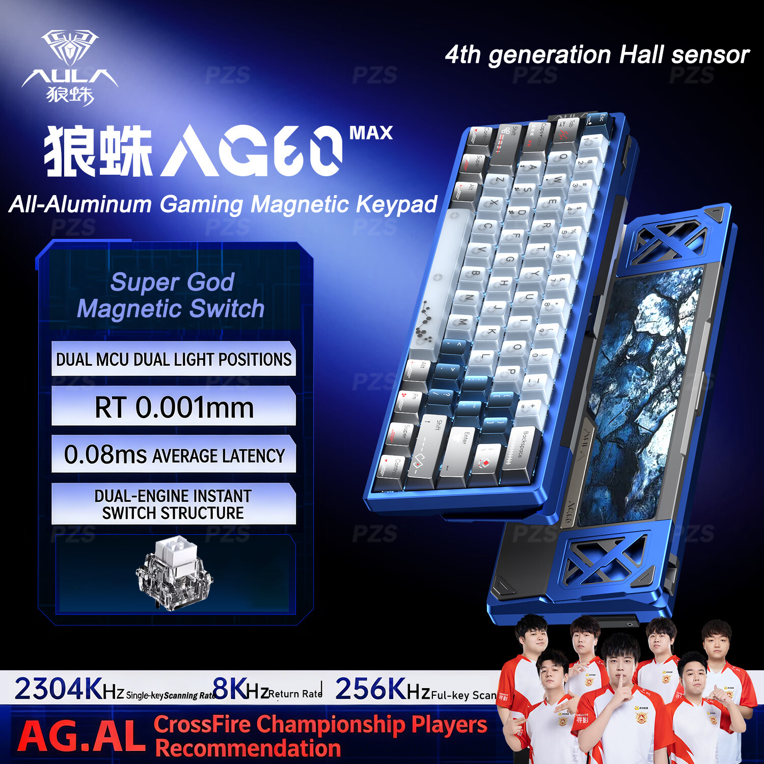 AULA AG60 Pro MAX Wired Mechan - مراجعة Gaming Keyboard Hall Effect Switches وسعره