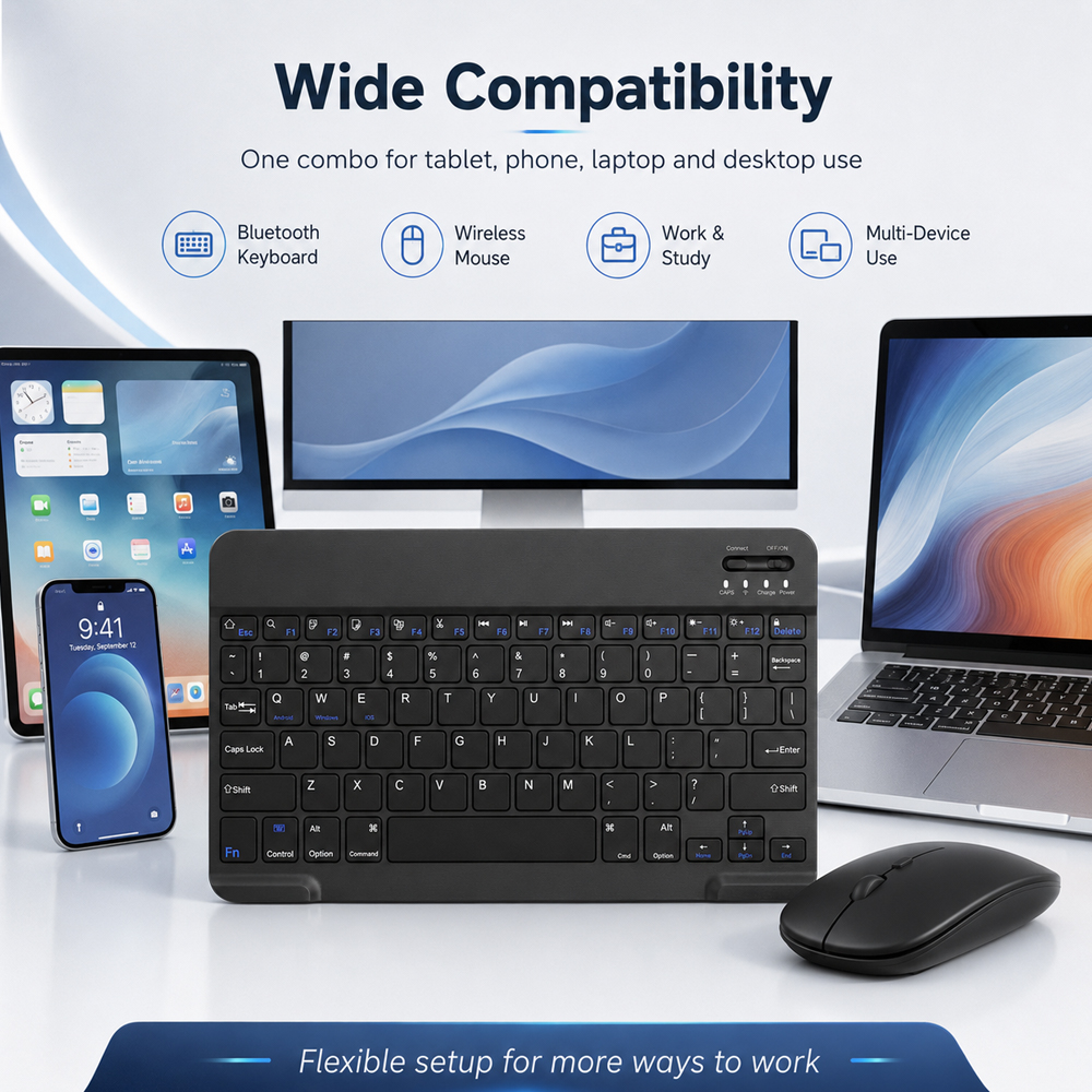 Bluetooth Wireless Keyboard Fo - مراجعة Gaming Keyboard Mouse Wireless وسعره