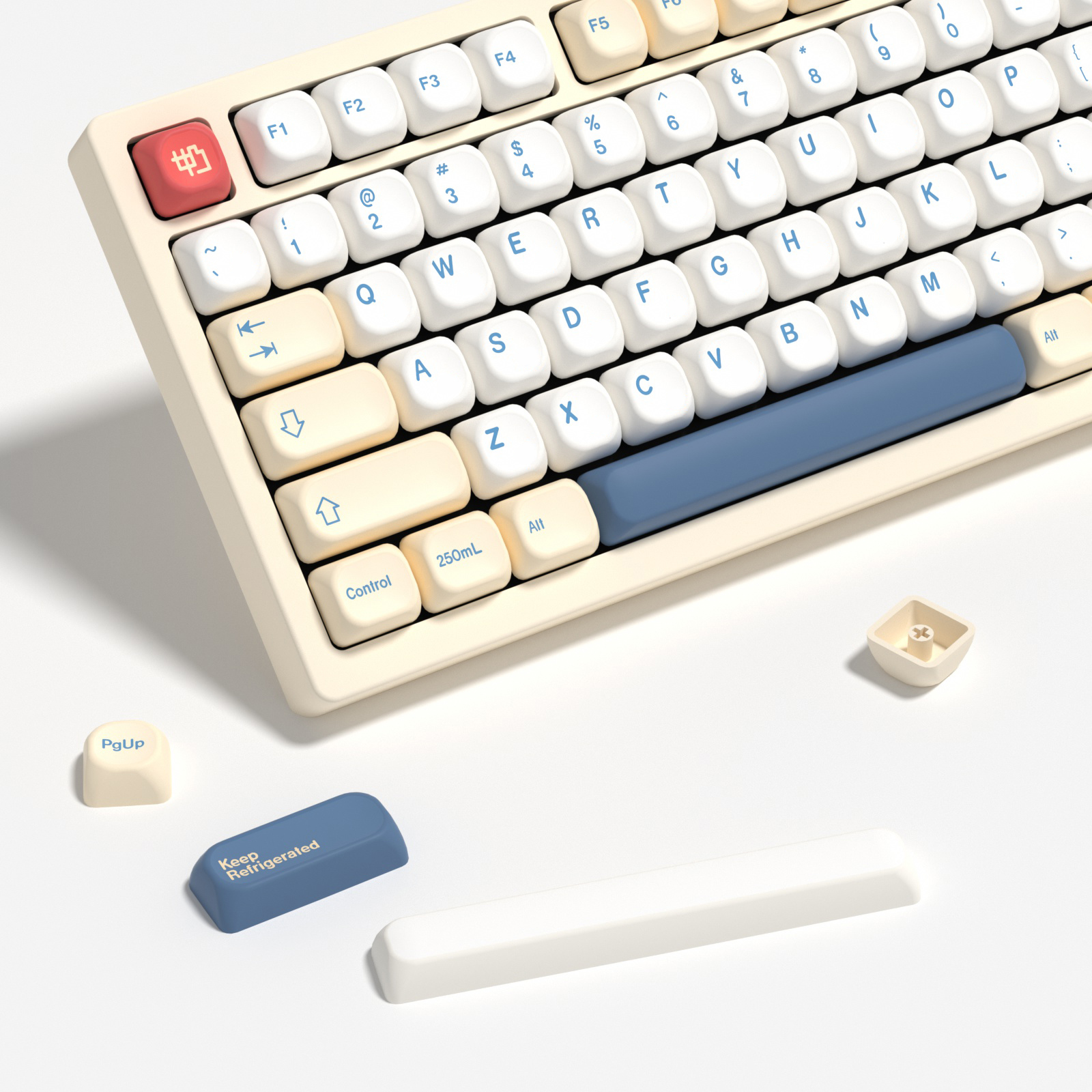 KBDiy GMK Soymilk Keycaps Retr - مراجعة Gaming Keyboard No Number Pad وسعره