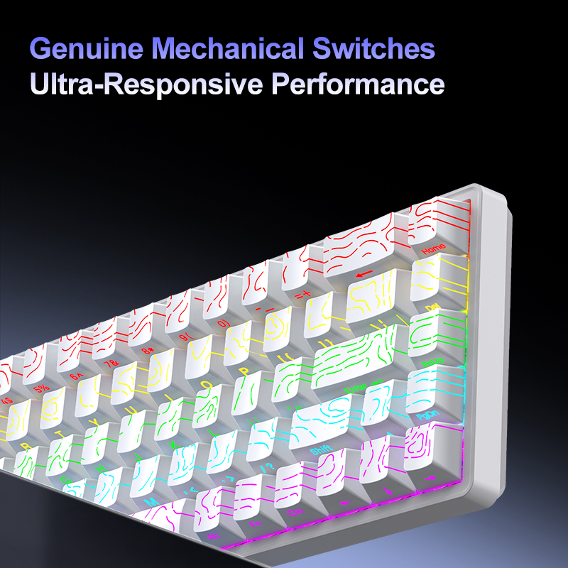 APAYADO A68 Wired Mechanical K - مراجعة Gaming Keyboard Half وسعره
