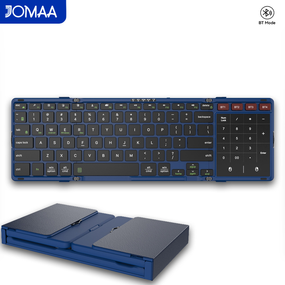 JOMAA Foldable Bluetooth Keybo - مراجعة Gaming Keyboard No Number Pad وسعره