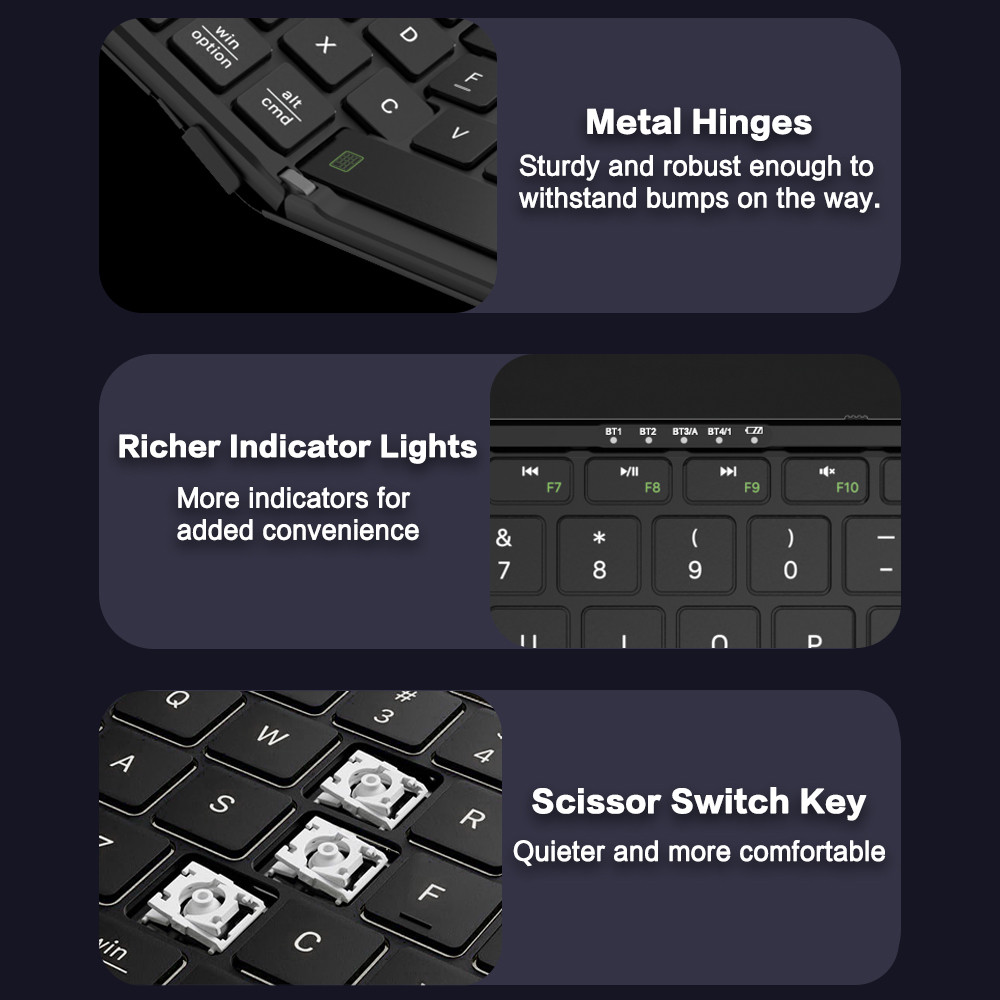 JOMAA Foldable Bluetooth Keybo - مراجعة Gaming Keyboard No Number Pad وسعره