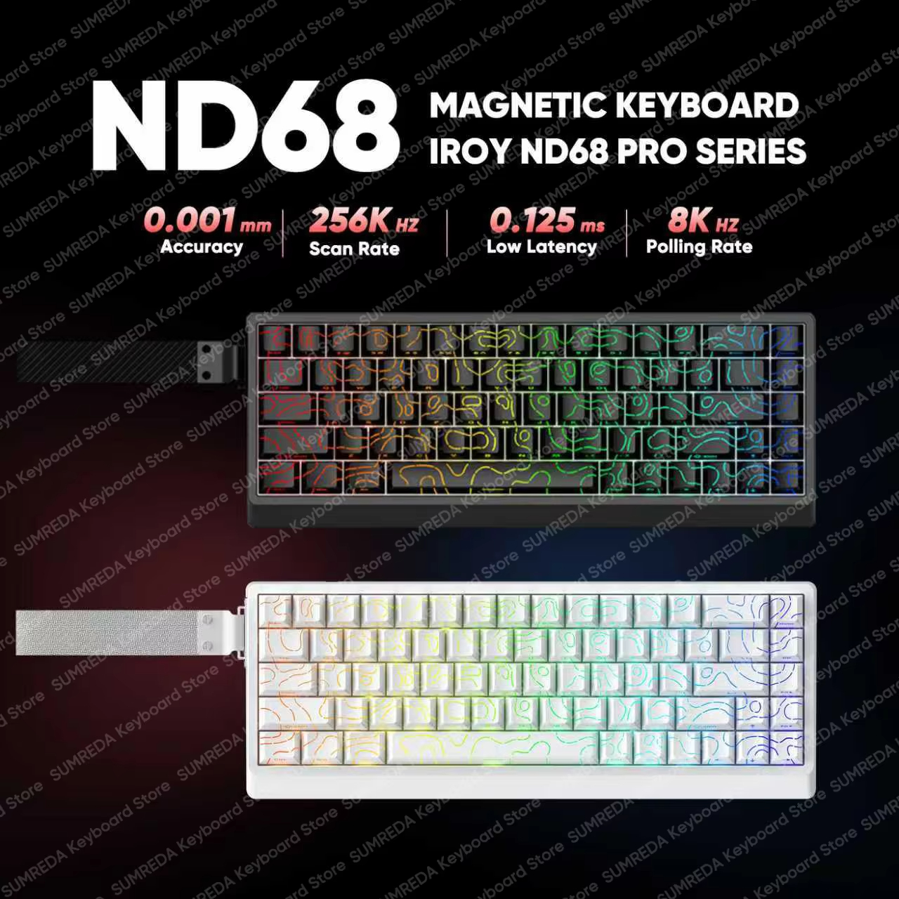 IROK ND68 Pro Gaming Mechanica - مراجعة Gaming Keyboard Hall Effect Switches وسعره