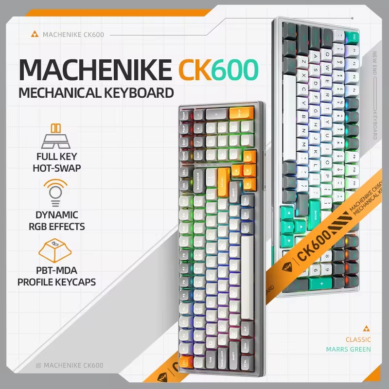 CK600 Tri-Mode Mechanical Keyb - مراجعة Gaming Keyboard Hot Swappable وسعره
