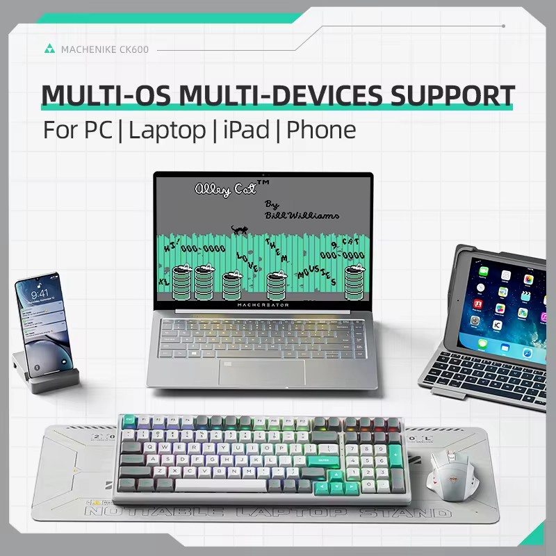 CK600 Tri-Mode Mechanical Keyb - مراجعة Gaming Keyboard Hot Swappable وسعره