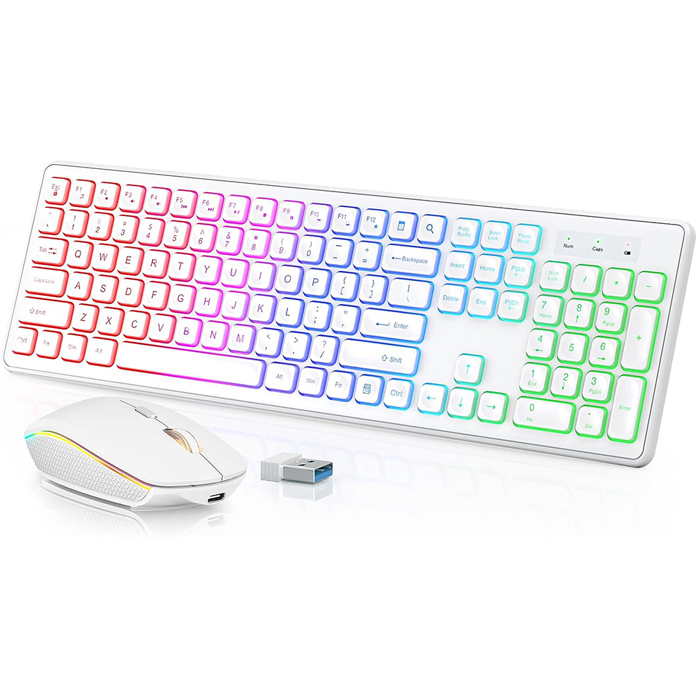 Backlit Wireless Keyboard and  - مراجعة Gaming Keyboard Mouse Wireless وسعره