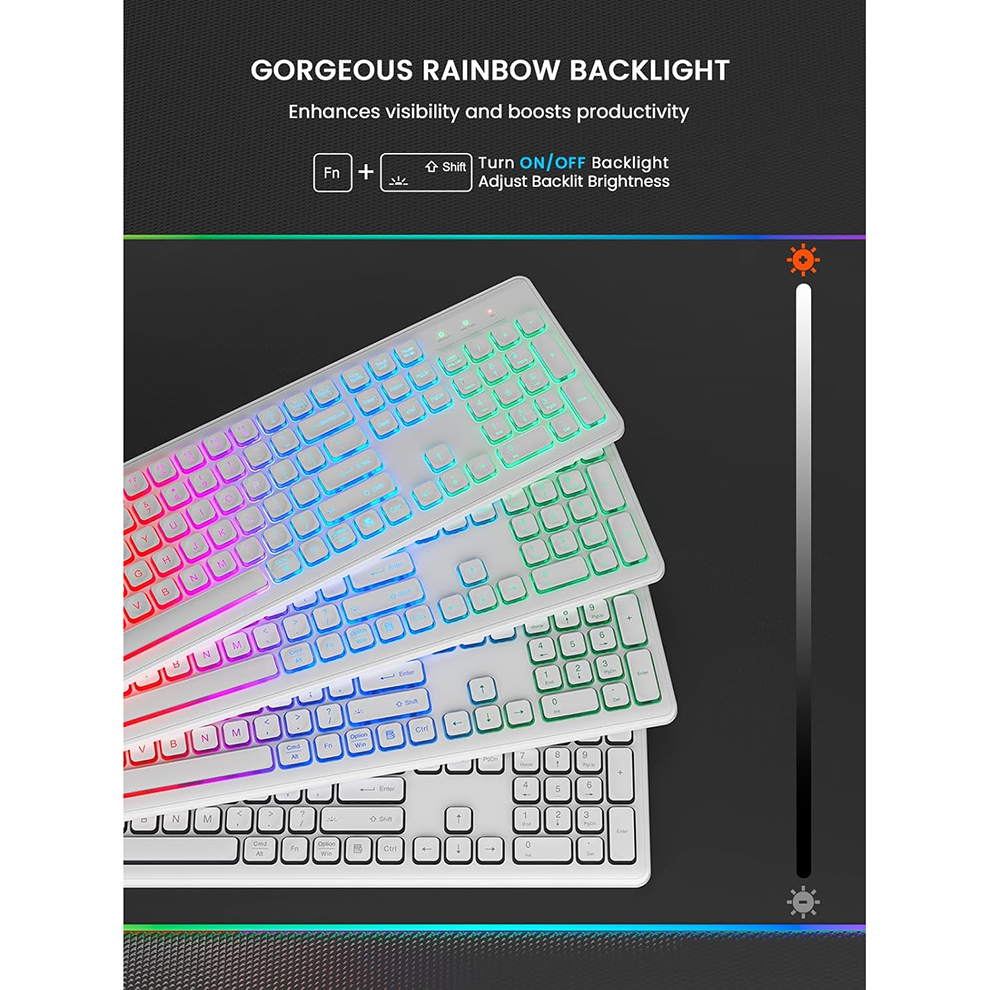 Backlit Wireless Keyboard and  - مراجعة Gaming Keyboard Mouse Wireless وسعره